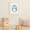 Penguin Nursery Wall Art Print – Arctic Animal Watercolour (Digital Download) - Sticksy Prints Australia