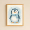 Penguin Nursery Wall Art Print – Arctic Animal Watercolour (Digital Download)