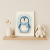 Penguin Nursery Wall Art Print – Arctic Animal Watercolour (Digital Download)
