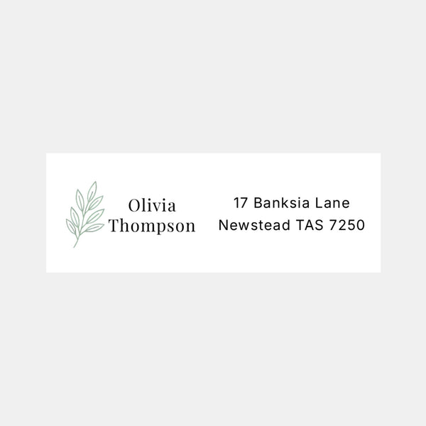 Personalised Address Labels 70×25mm | Botanical Custom Address Stickers