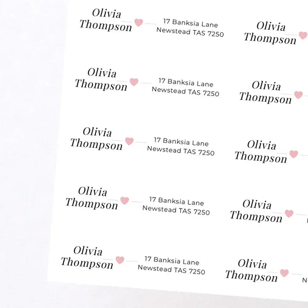 Personalised Address Labels 70×25mm | Custom Name & Address Stickers - Sticksy Prints Australia