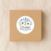 Personalised Blue Anemone Bridal Shower Stickers – Custom Name & Date – Watercolour Floral Favour Labels - Sticksy Prints Australia