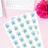 Personalised Blue Bird Teacher Reward Stickers – Cute Kawaii Classroom Stickers