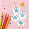 Personalised Blue Bird Teacher Reward Stickers – Cute Kawaii Classroom Stickers