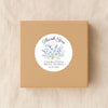Personalised Blue Wildflower Bridal Shower Thank You Stickers – Custom Name & Date – Watercolour Floral Favour Labels