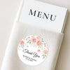 Personalised Blush Pink Floral Wedding Thank You Stickers | Rose & Blossom Favour Labels - Sticksy Prints Australia