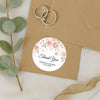 Personalised Blush Pink Floral Wedding Thank You Stickers | Rose & Blossom Favour Labels - Sticksy Prints Australia