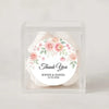 Personalised Blush Pink Floral Wedding Thank You Stickers | Rose & Blossom Favour Labels - Sticksy Prints Australia