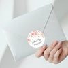 Personalised Blush Pink Floral Wedding Thank You Stickers | Rose & Blossom Favour Labels - Sticksy Prints Australia