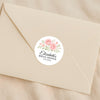 Personalised Blush Rose Bridal Shower Stickers – Custom Name & Date – Watercolour Floral Favour Labels