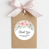 Personalised Blush Rose Wedding Thank You Stickers | Pink Floral Favour Labels