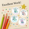 Personalised Bookworm Reading Stickers – Cute Kawaii Literacy Reward Stickers