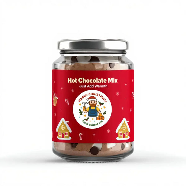 Personalised Builder Tradie Christmas Stickers – Merry Christmas Design - Sticksy Prints Australia