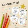 Personalised Bunny Teacher Reward Stickers | Cute Classroom Praise Labels - Sticksy Prints Australia