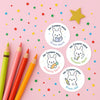 Personalised Bunny Teacher Reward Stickers | Cute Classroom Praise Labels - Sticksy Prints Australia
