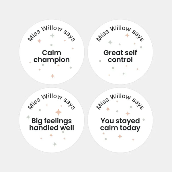 Personalised Calm & Emotion Reward Stickers – Pastel Confetti Funny Teen Stickers - Sticksy Prints Australia