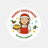 Personalised Christmas Bakery Stickers – Merry Christmas Bakery Stickers - Sticksy Prints Australia