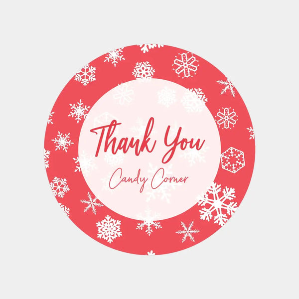 Personalised Christmas Sticker Labels Custom Kids Gift Tags Snowflake