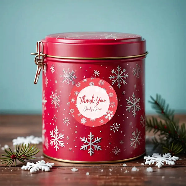 Personalised Christmas Sticker Labels Custom Kids Gift Tags Snowflake - Sticksy Prints Australia