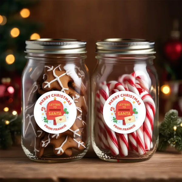 Personalised Christmas Sticker Letters to Santa Mailbox Kids Name Label - Sticksy Prints Australia