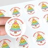 Personalised Christmas Sticker Rainbow Tree Kids Name Labels - Sticksy Prints Australia