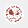 Personalised Christmas Stickers North Pole Special Delivery Name Labels - Sticksy Prints Australia