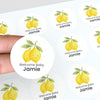 Personalised Cute Lemon Welcome Baby Stickers – Watercolour Citrus Gender-Neutral Favour Labels
