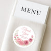 Personalised Dusty Rose & Blush Wedding Thank You Stickers – Custom Floral Favour Labels
