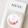 Personalised Dusty Rose & Blush Wedding Thank You Stickers – Custom Floral Favour Labels - Sticksy Prints Australia