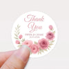 Personalised Dusty Rose & Blush Wedding Thank You Stickers – Custom Floral Favour Labels - Sticksy Prints Australia