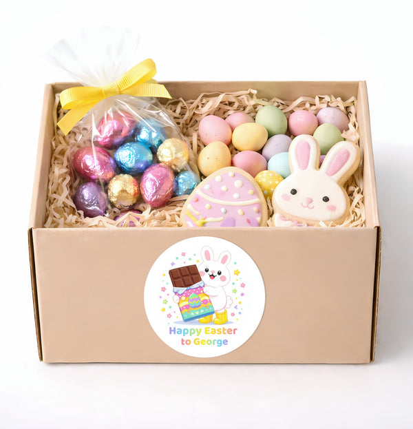 Personalised Easter Bunny Stickers – Chocolate Easter Treat Labels