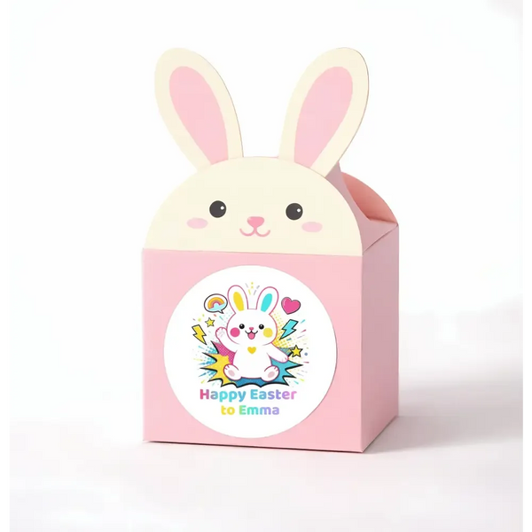 Personalised Easter Bunny Stickers | Custom Easter Gift & Treat Bag Labels | Kids Easter Stickers - Sticksy Prints Australia