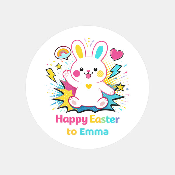 Personalised Easter Bunny Stickers | Custom Easter Gift & Treat Bag Labels | Kids Easter Stickers