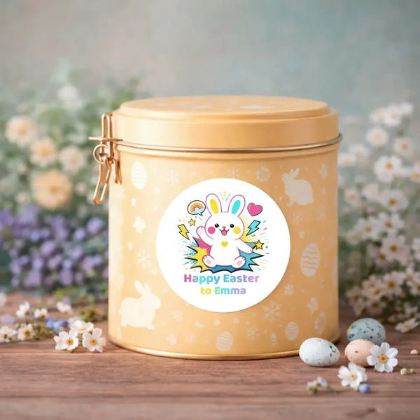 Personalised Easter Bunny Stickers | Custom Easter Gift & Treat Bag Labels | Kids Easter Stickers - Sticksy Prints Australia