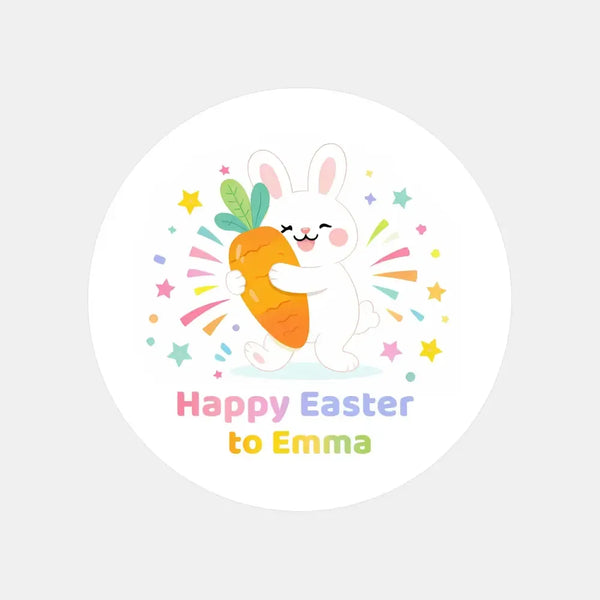 Personalised Easter Bunny Stickers | From the Easter Bunny to Name | Kids Easter Gift Labels - Sticksy Prints Australia