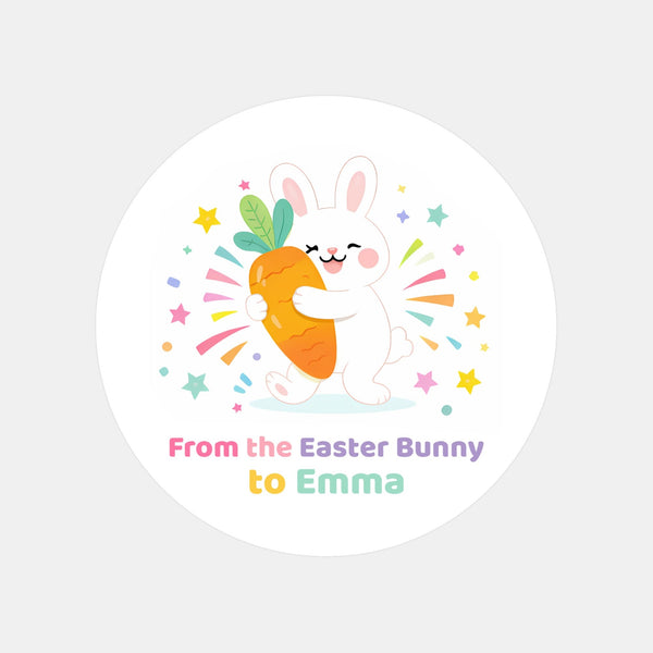 Personalised Easter Bunny Stickers | From the Easter Bunny to Name | Kids Easter Gift Labels