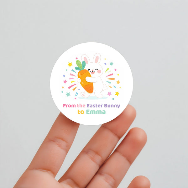Personalised Easter Bunny Stickers | From the Easter Bunny to Name | Kids Easter Gift Labels