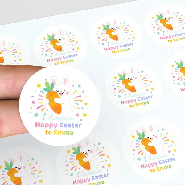 Personalised Easter Bunny Stickers | From the Easter Bunny to Name | Kids Easter Gift Labels - Sticksy Prints Australia