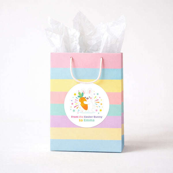 Personalised Easter Bunny Stickers | From the Easter Bunny to Name | Kids Easter Gift Labels