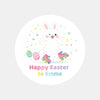 Personalised Easter Bunny Stickers – Happy Easter Name Labels for Kids - Sticksy Prints Australia