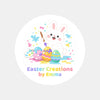 Personalised Easter Creations Stickers – Bunny Painting Easter Egg Labels for Kids
