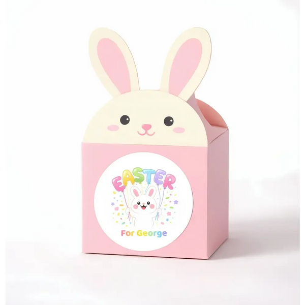 Personalised Easter Stickers – Bunny Balloon Easter Design - Sticksy Prints Australia