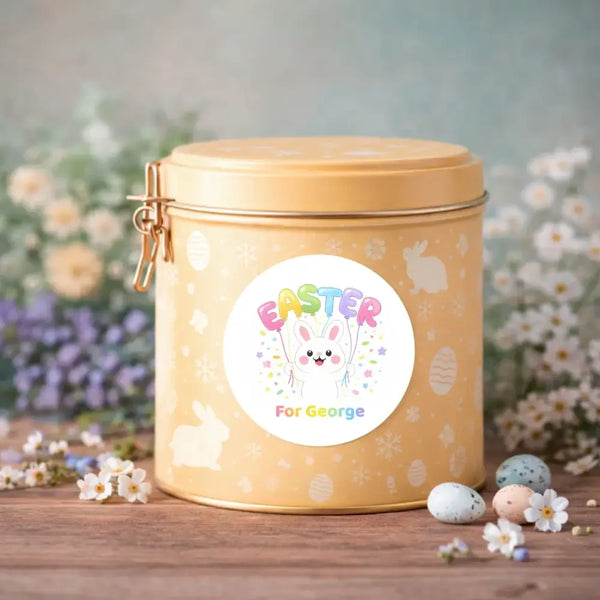 Personalised Easter Stickers – Bunny Balloon Easter Design - Sticksy Prints Australia