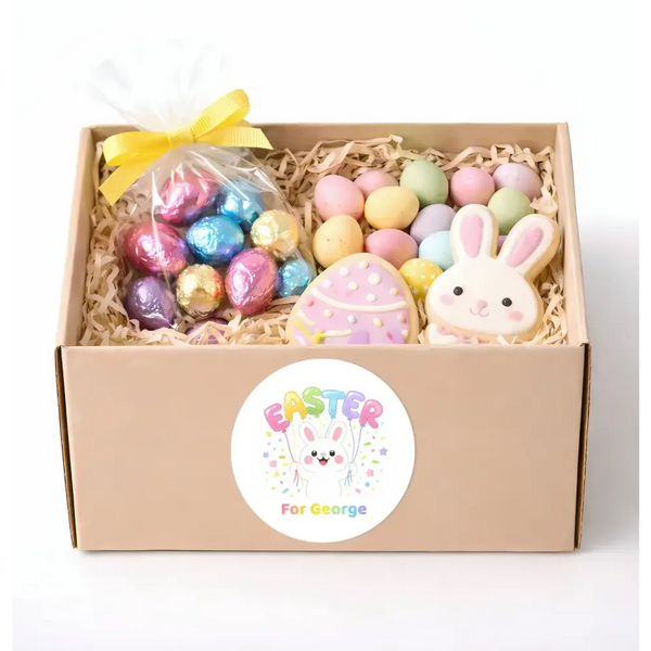 Personalised Easter Stickers – Bunny Balloon Easter Design - Sticksy Prints Australia