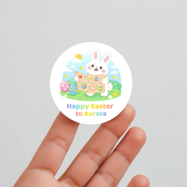 Personalised Easter Stickers – Easter Bunny Egg Hunt Map Design