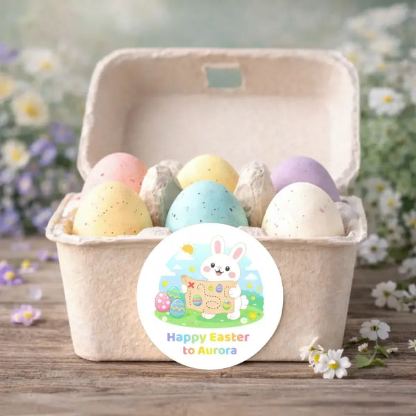 Personalised Easter Stickers – Easter Bunny Egg Hunt Map Design - Sticksy Prints Australia