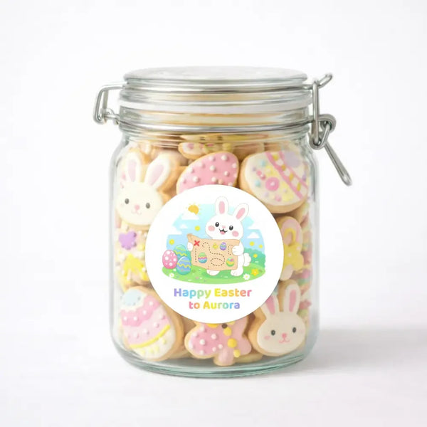 Personalised Easter Stickers – Easter Bunny Egg Hunt Map Design - Sticksy Prints Australia