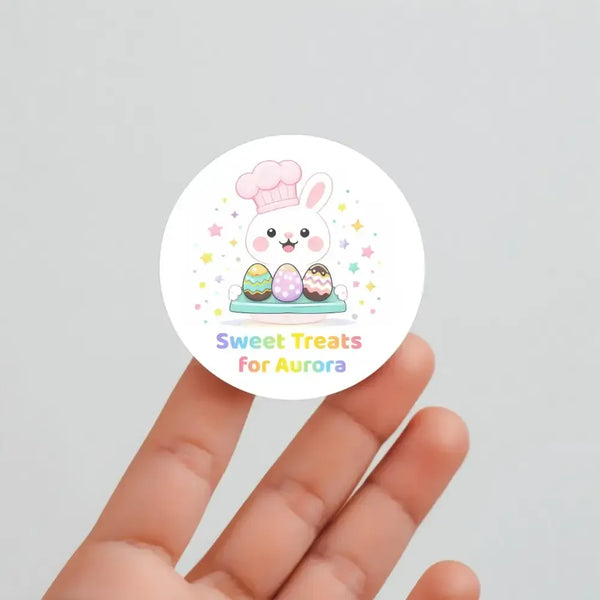 Personalised Easter Stickers – Sweet Treats Bunny Labels for Kid - Sticksy Prints Australia