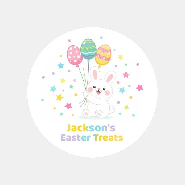 Personalised Easter Treat Stickers – Custom Bunny Labels for Kids - Sticksy Prints Australia