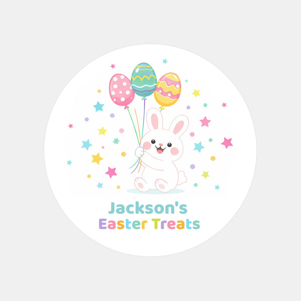 Personalised Easter Treat Stickers – Custom Bunny Labels for Kids